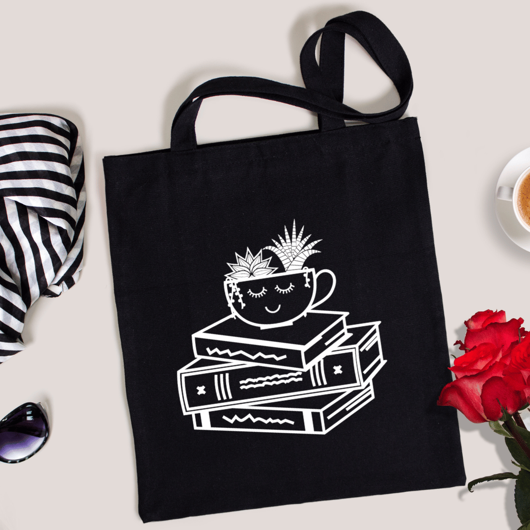 Succulents and Books Tote Bag
