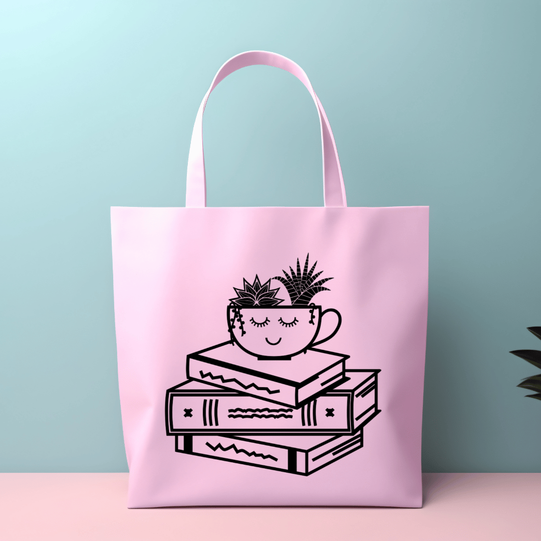 Succulents and Books Tote Bag