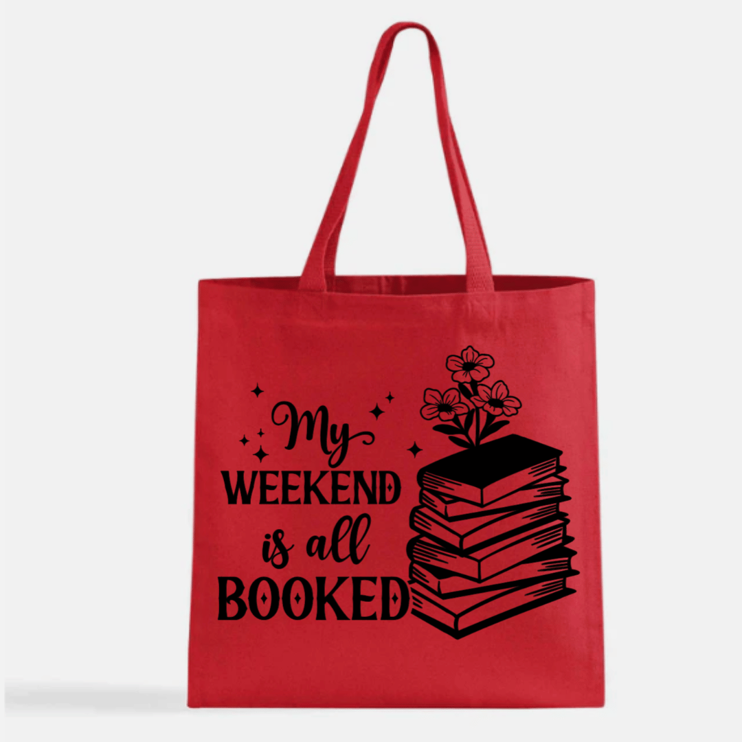 My Weekend is All Booked Canvas Tote Bag