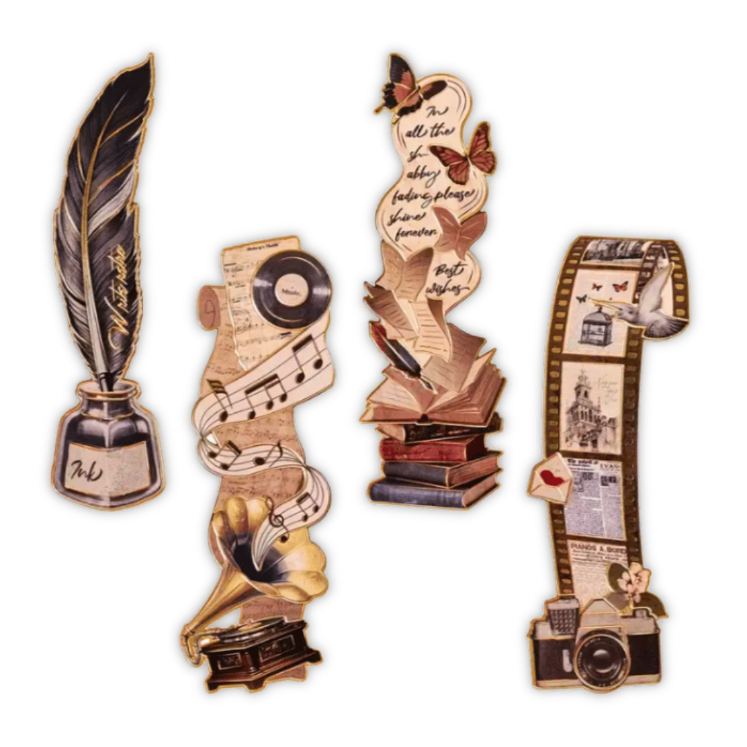 Vintage Style Metal Literary Bookmarks