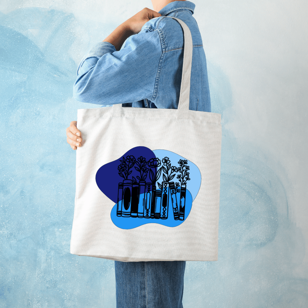 Boho Literary Garden Premium Canvas Tote Bag