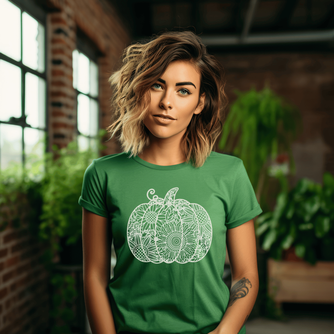 Floral Pumpkin Mandala T-Shirt