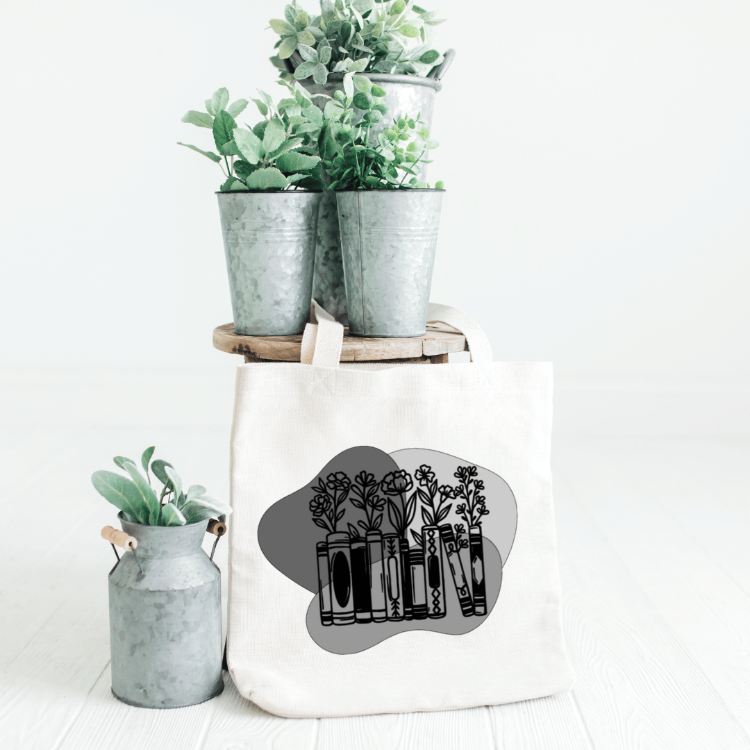 Boho Literary Garden Premium Canvas Tote Bag