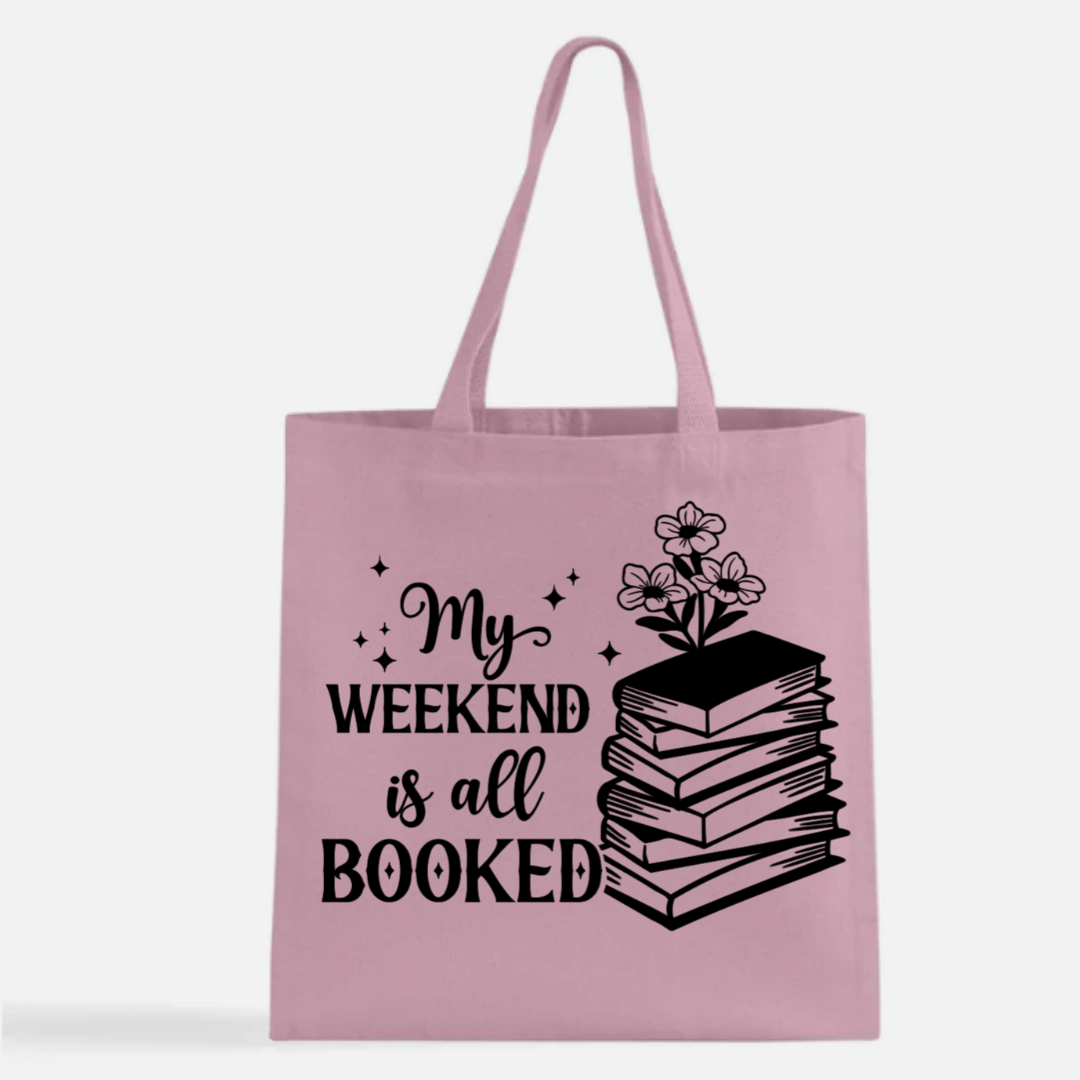 My Weekend is All Booked Canvas Tote Bag