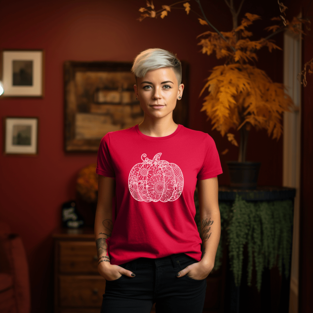 Floral Pumpkin Mandala T-Shirt