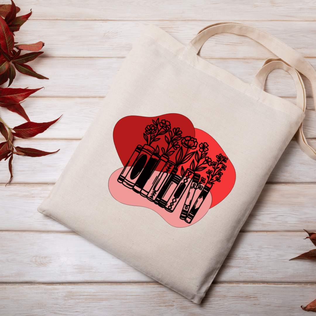 Boho Literary Garden Premium Canvas Tote Bag