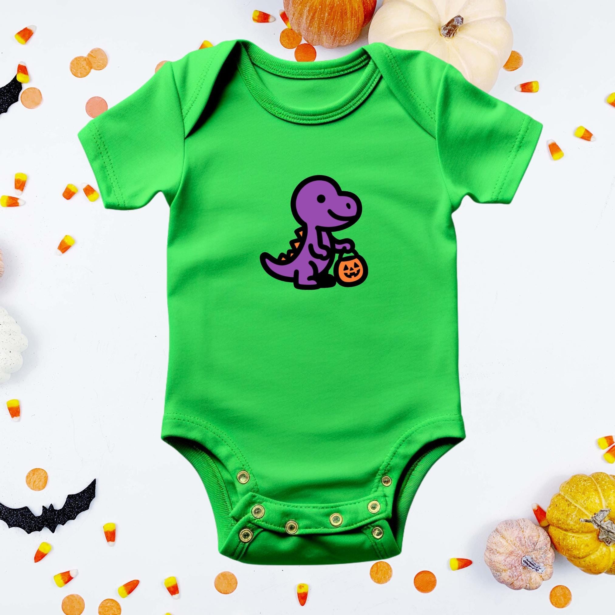 Halloween Trick-or-Treat Dinosaur Baby Bodysuit