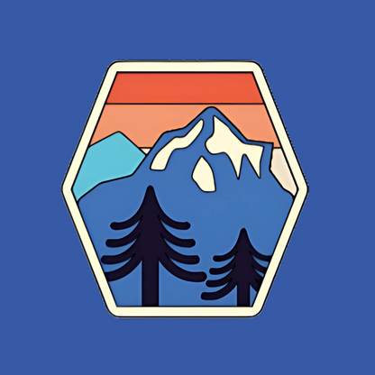 Retro Mountain Patch Hoodie