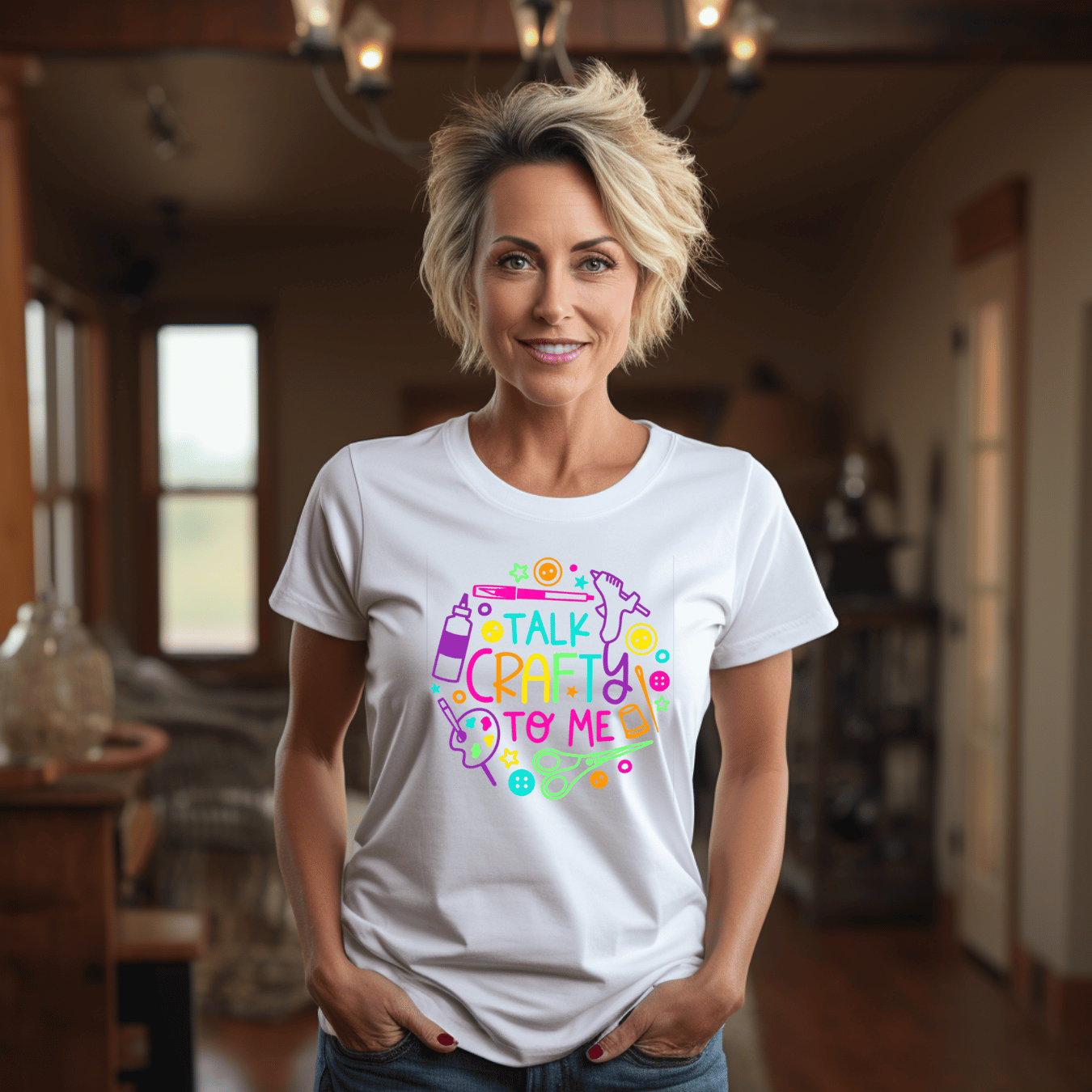 Colorful Talk Crafty To Me T-Shirt