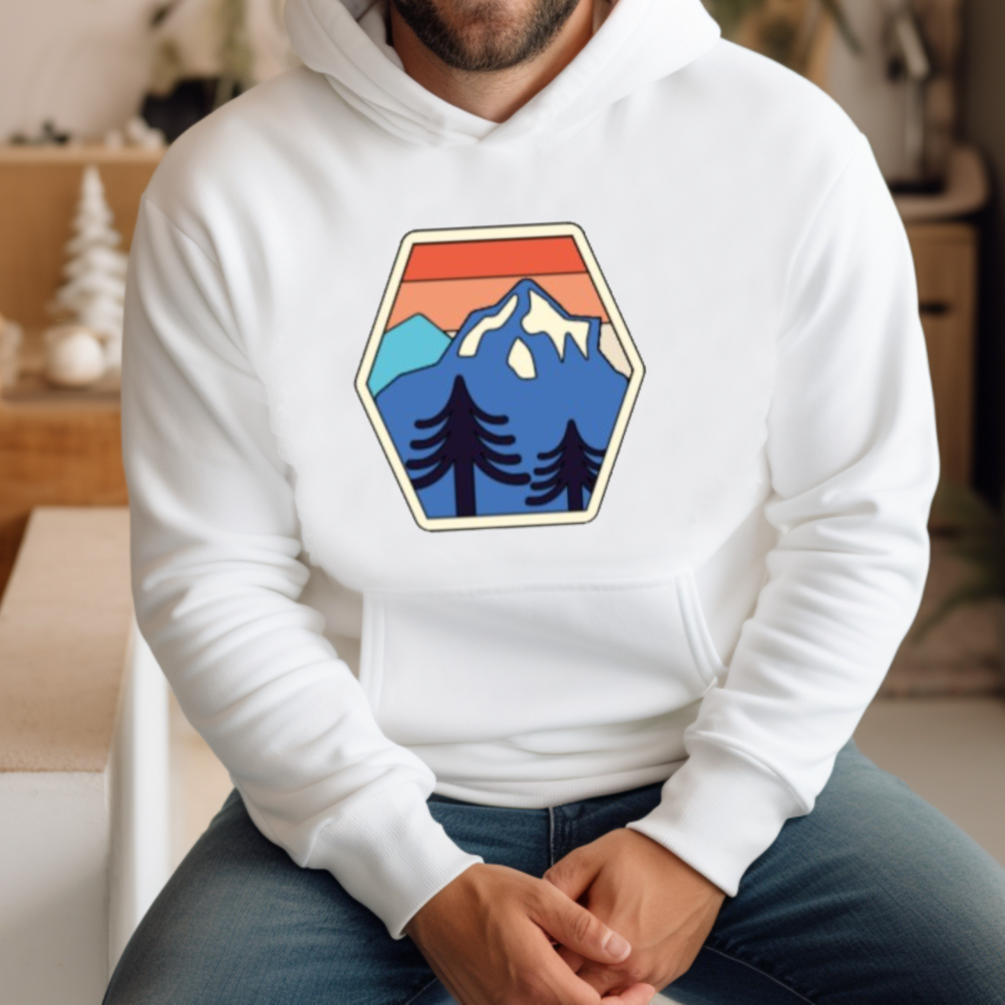 Retro Mountain Patch Hoodie