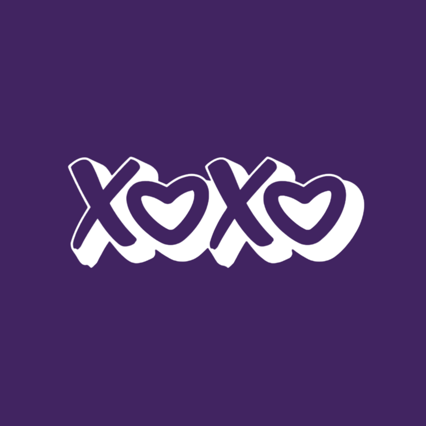 XOXO Valentine's Day Hoodie - Hugs and Kisses Heart Design