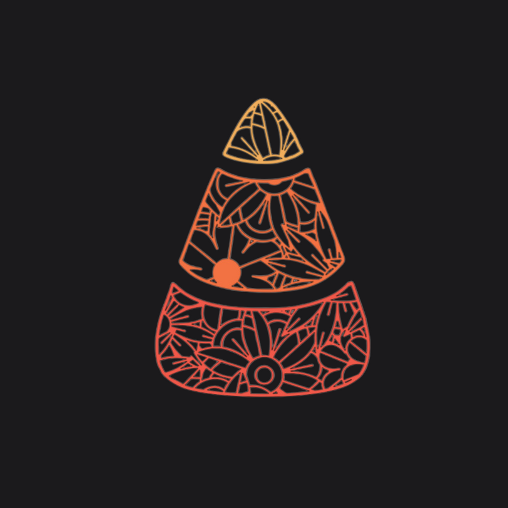 Candy Corn Mandala T-Shirt