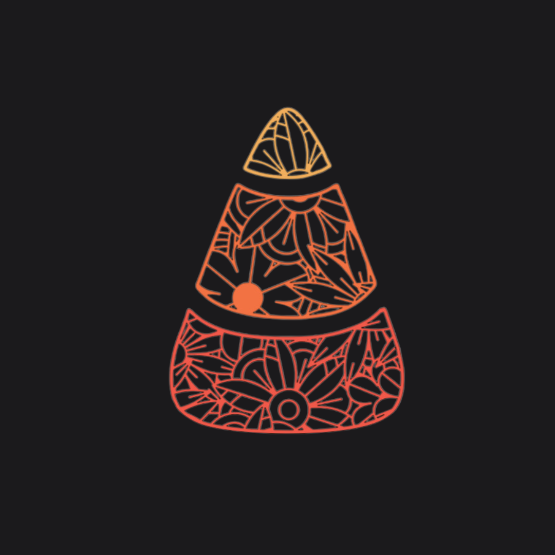 Candy Corn Mandala T-Shirt