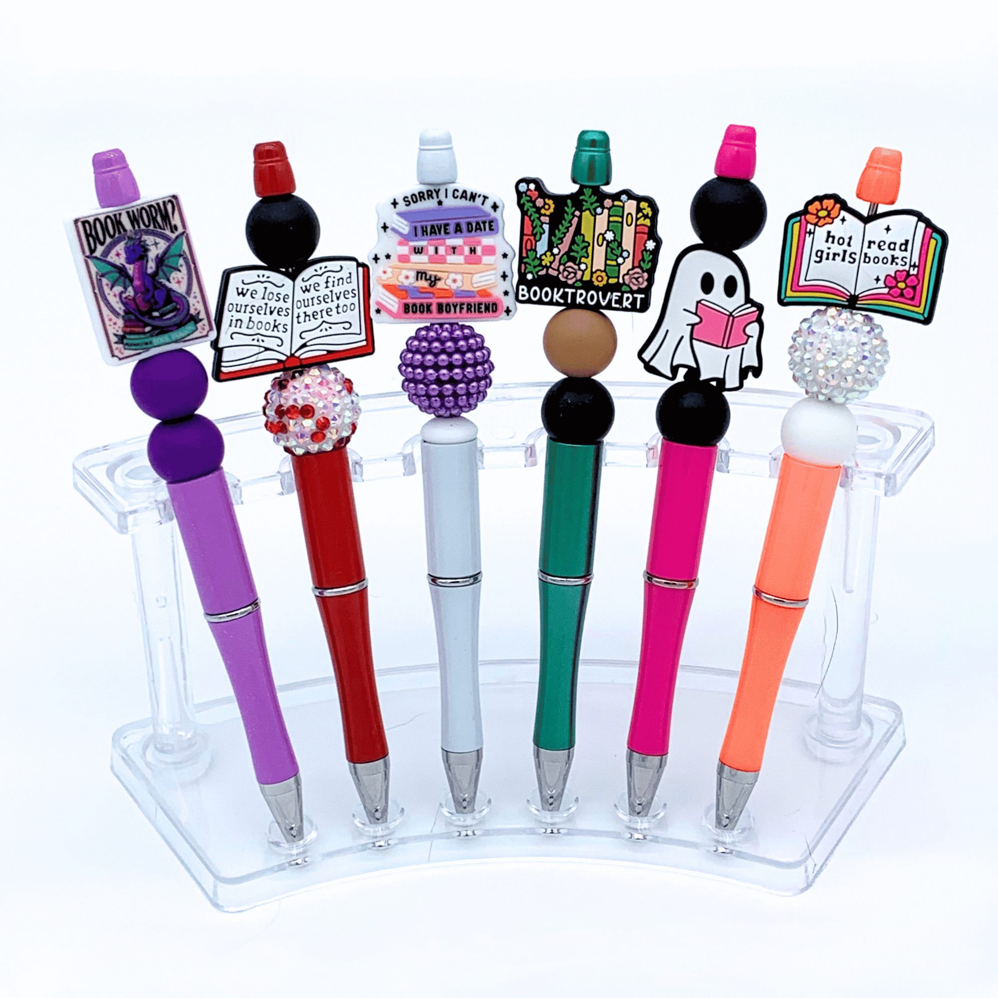 Bookish Beadable Pen with Silicone Beads