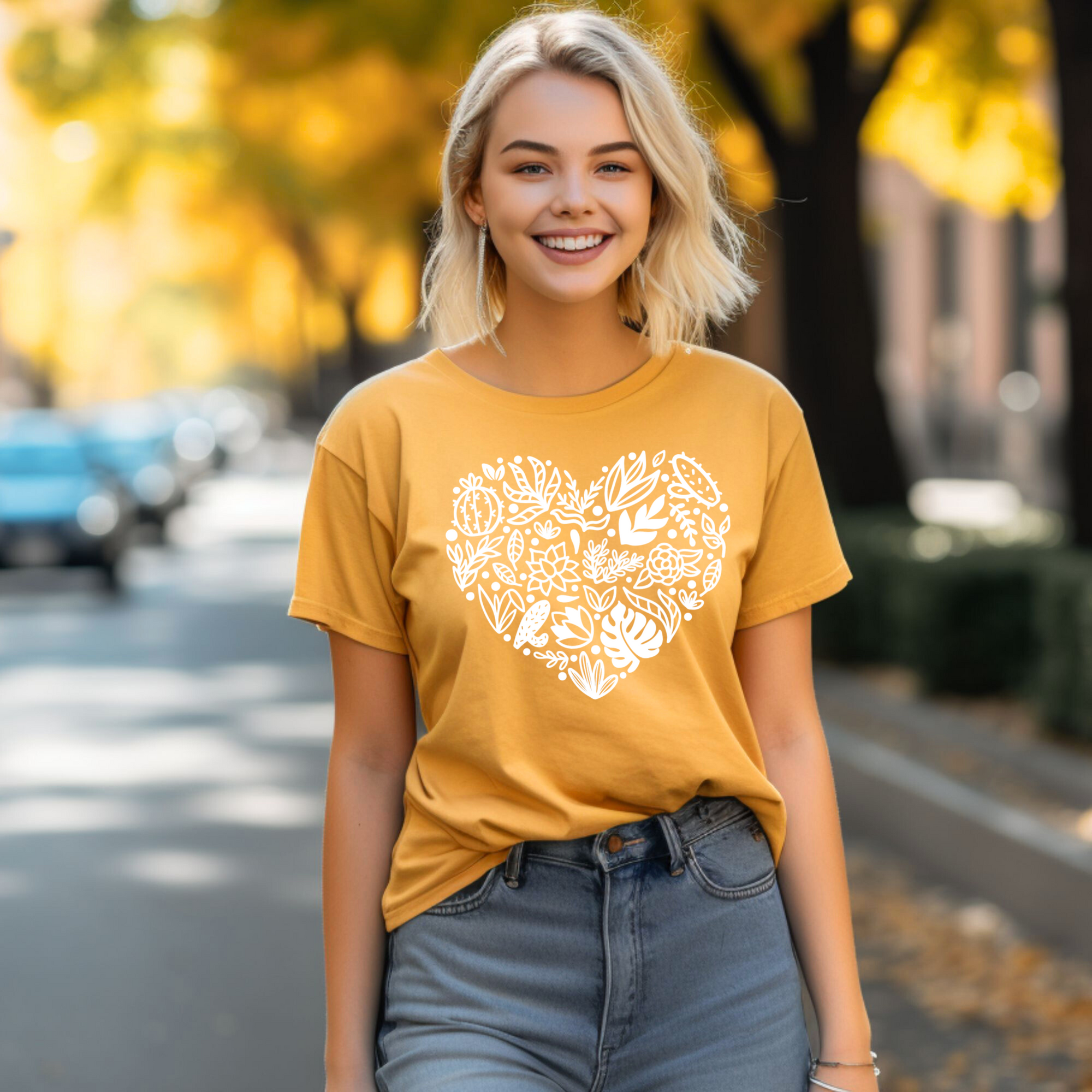 Botanical Heart Plant Lover T-Shirt