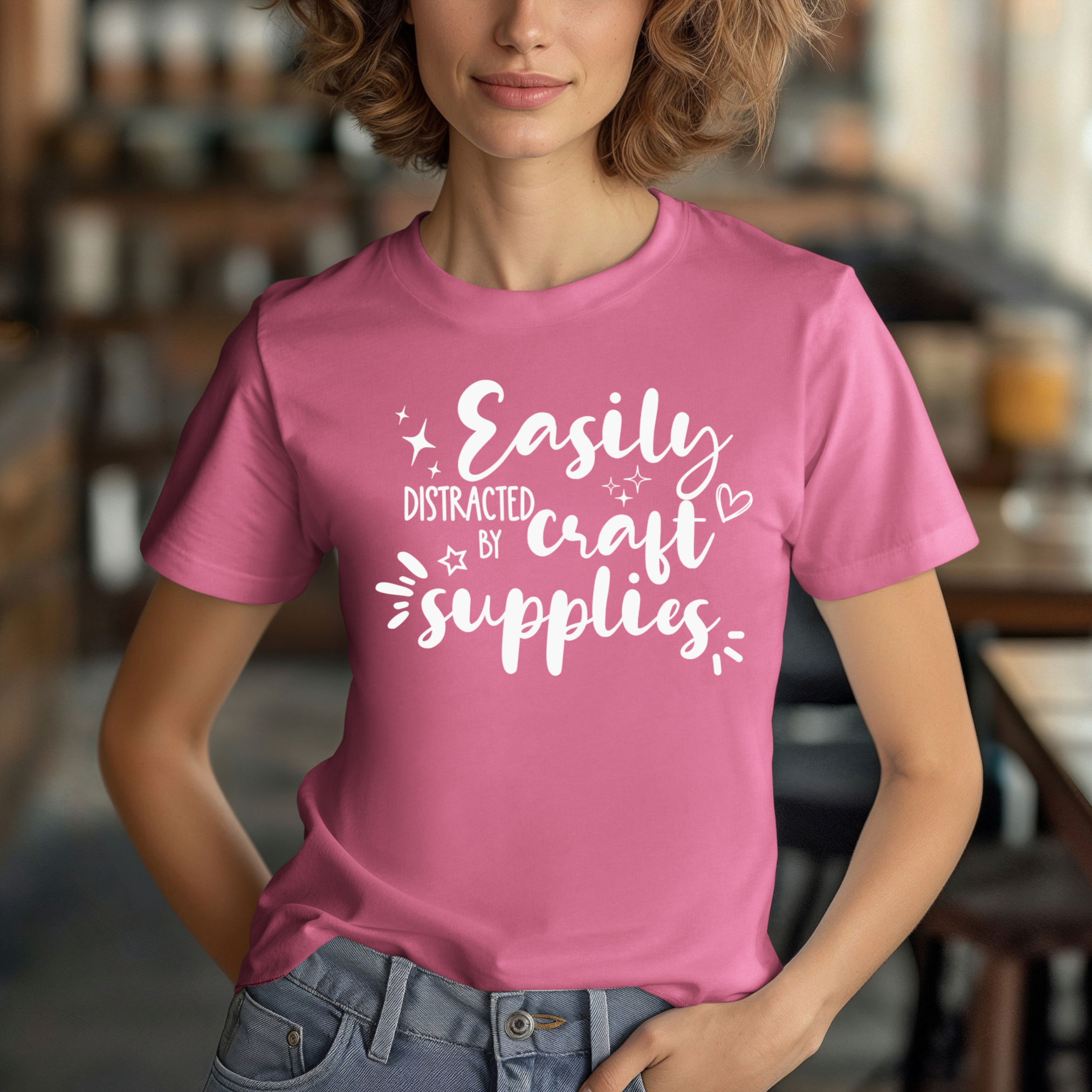 Easily Distracted by Craft Supplies T-Shirt