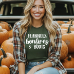 Flannels Bonfires & Boots T-Shirt