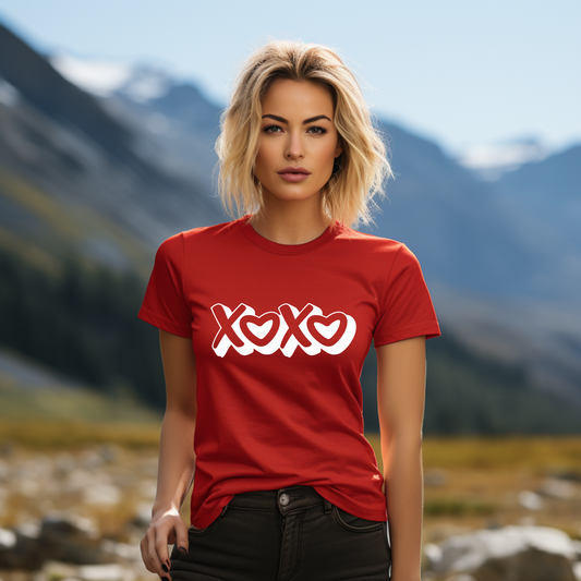XOXO Valentine's Day T-Shirt - Hugs and Kisses Heart Design