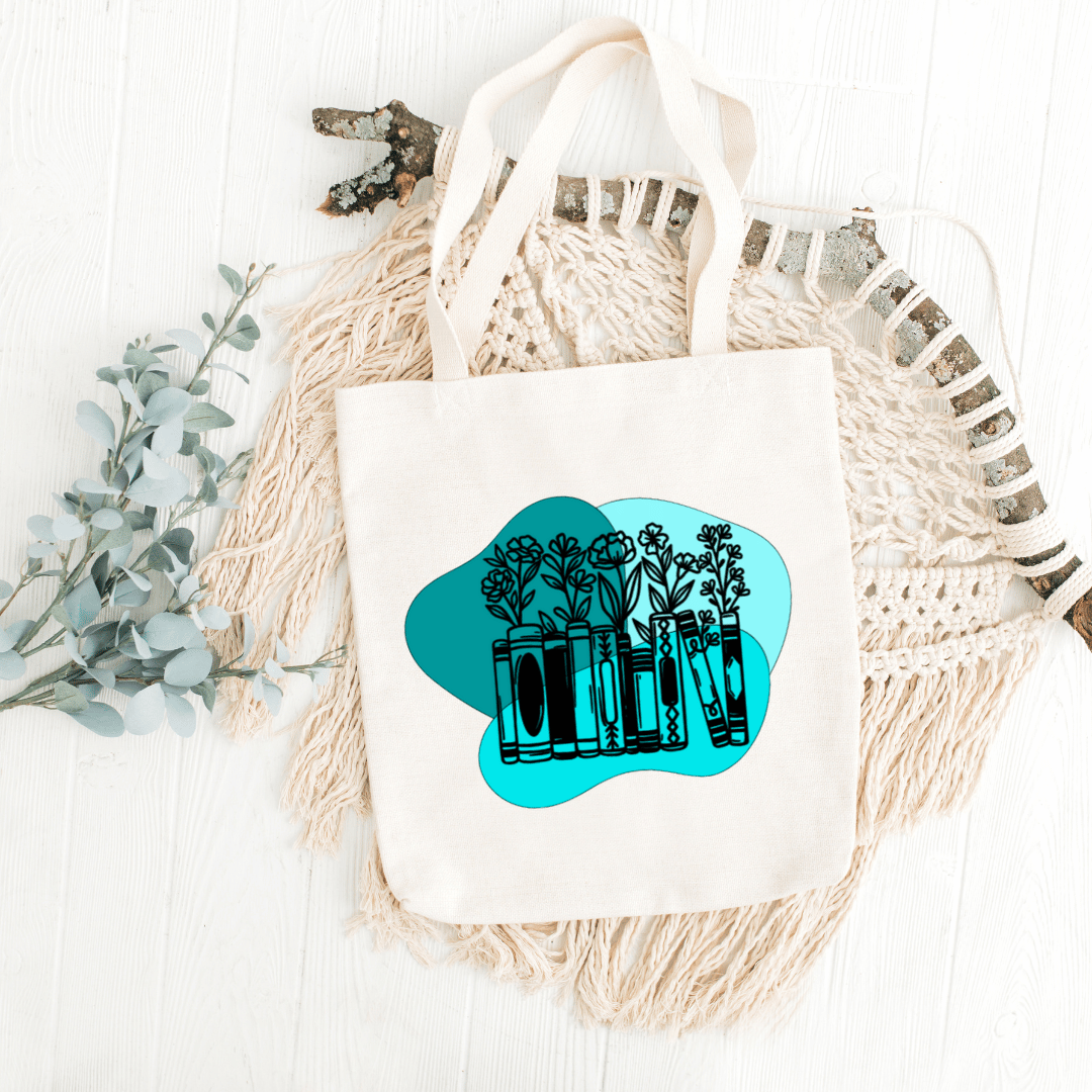 Boho Literary Garden Premium Canvas Tote Bag