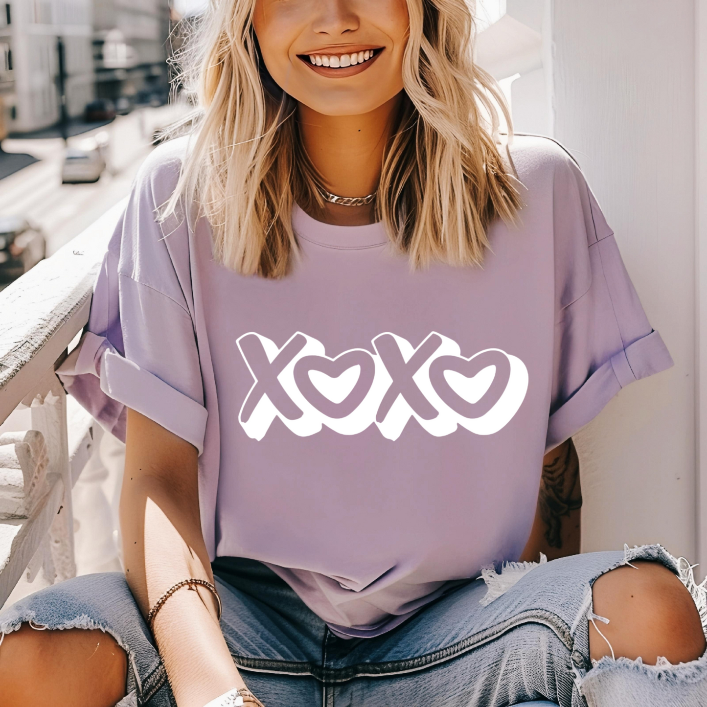 XOXO Valentine's Day T-Shirt - Hugs and Kisses Heart Design
