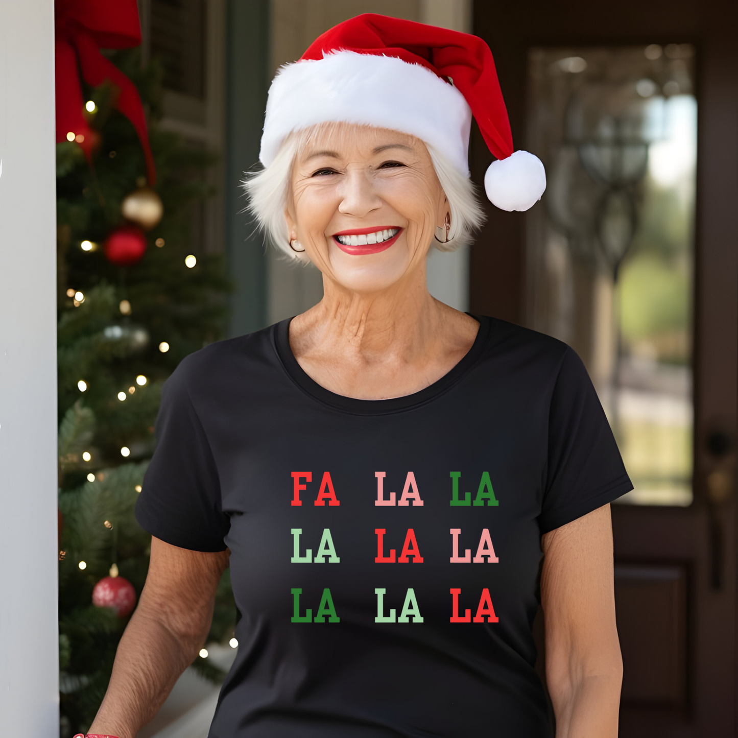Fa La La La La Festive Christmas Shirt, Festive, Holiday, Christmas Party, Cheer, Gift