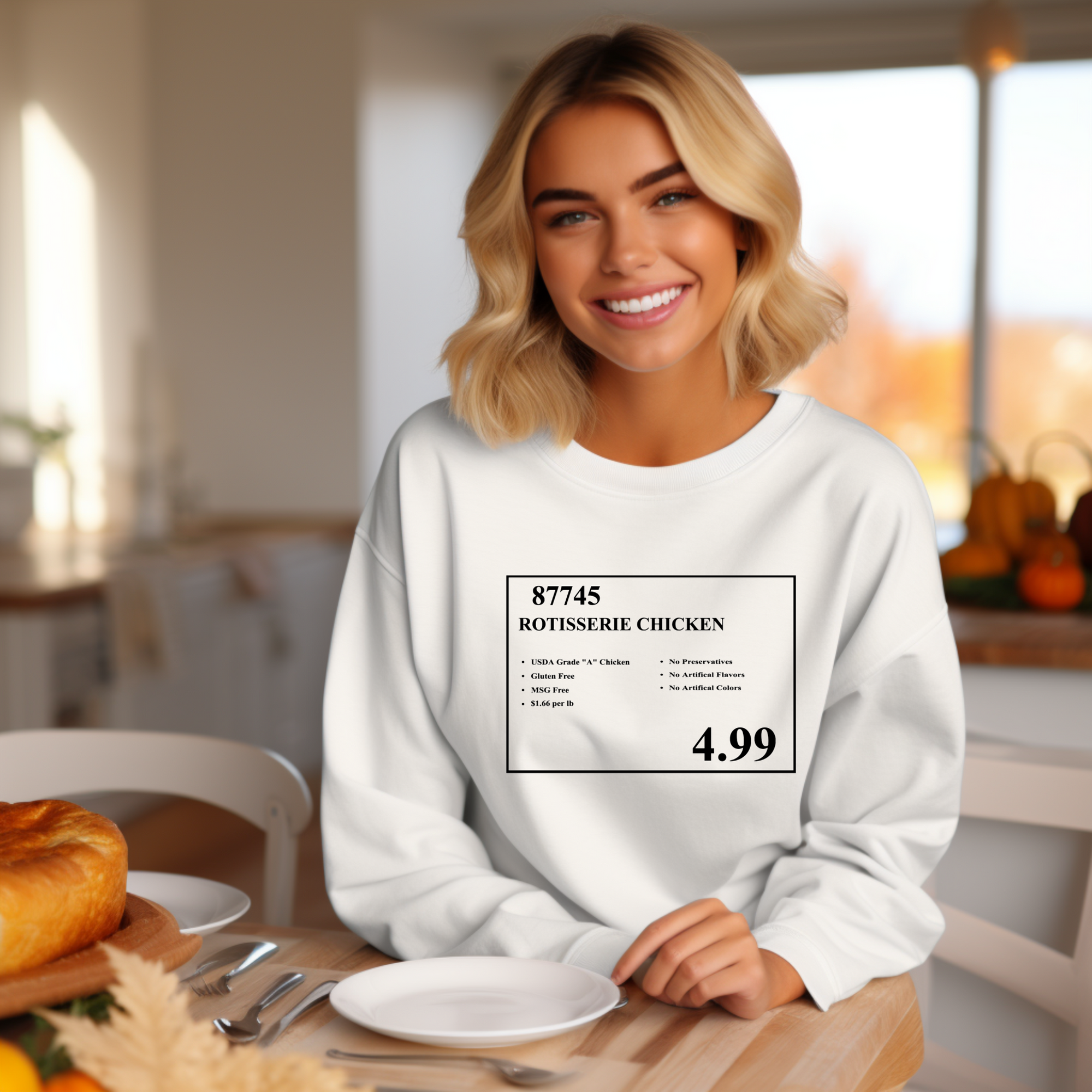 Costco Rotisserie Chicken Meme Sweatshirt