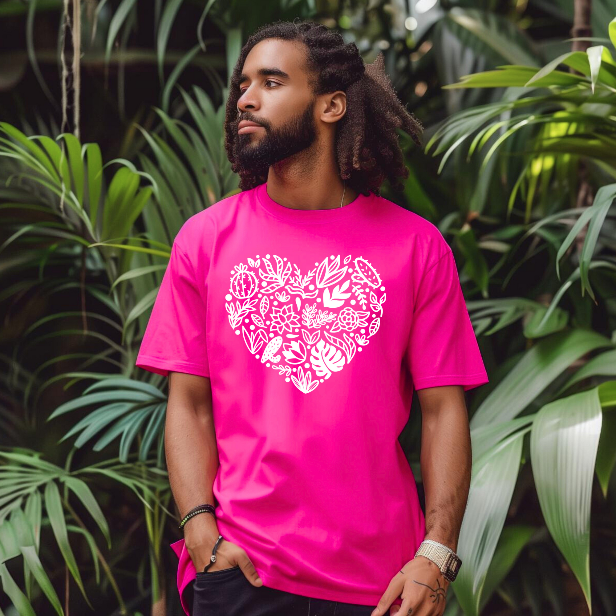 Botanical Heart Plant Lover T-Shirt