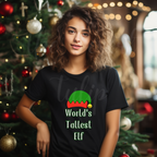 World's Tallest Elf T-Shirt – Funny Christmas Shirt for Holiday Parties, Pajamas, and Gifts