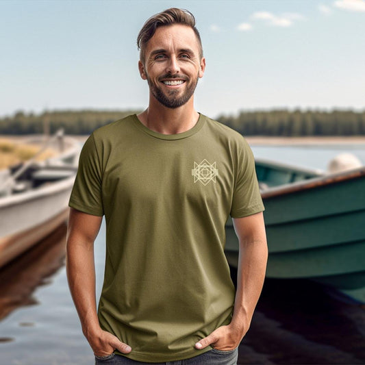 Trendy Minimalist Art Deco T-Shirt: Sleek Unisex Fashion for All Genders