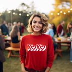 XOXO Valentine's Day Hoodie - Hugs and Kisses Heart Design