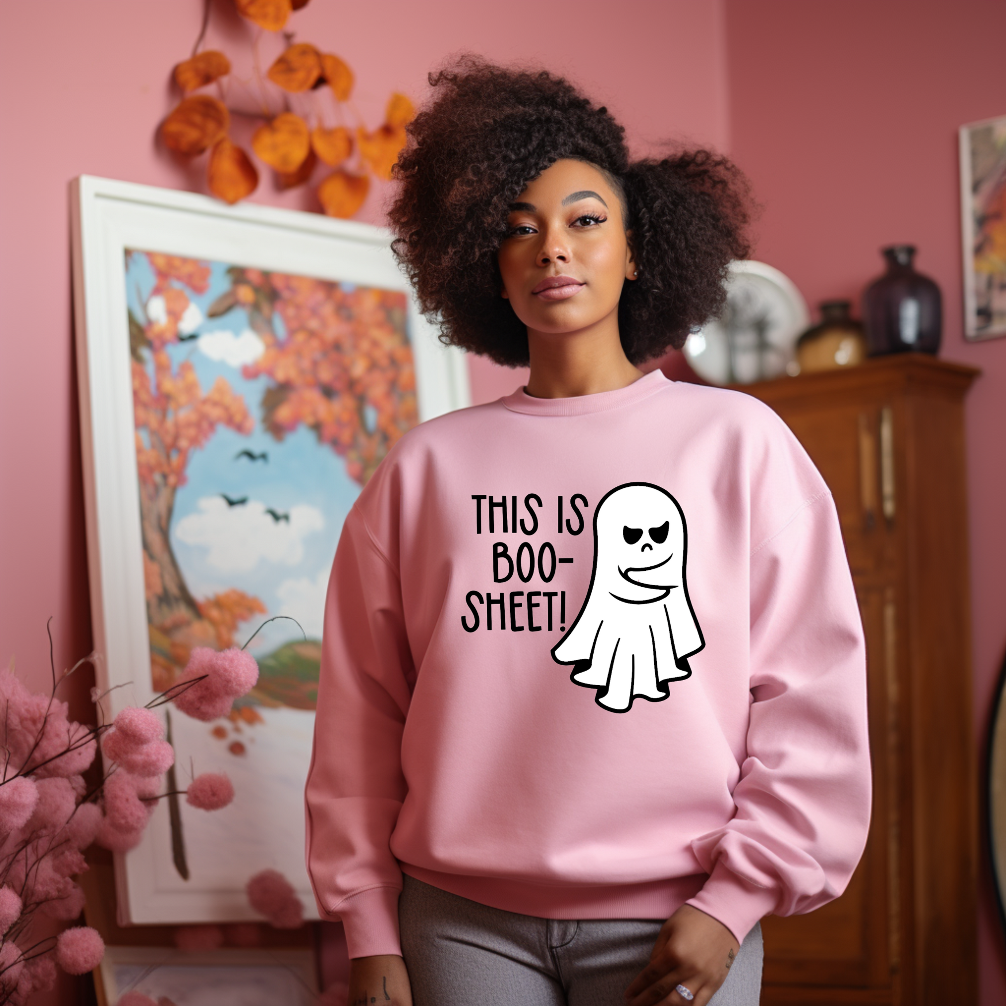 This Is Boo-Sheet! Ghostly Pun Halloween Sweatshirt