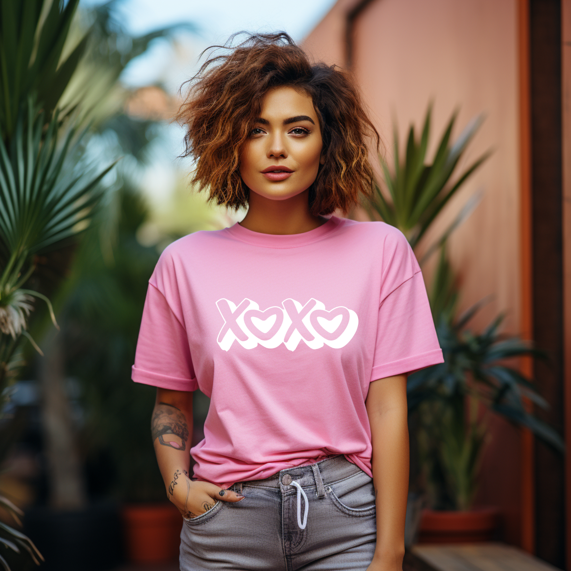 XOXO Valentine's Day T-Shirt - Hugs and Kisses Heart Design