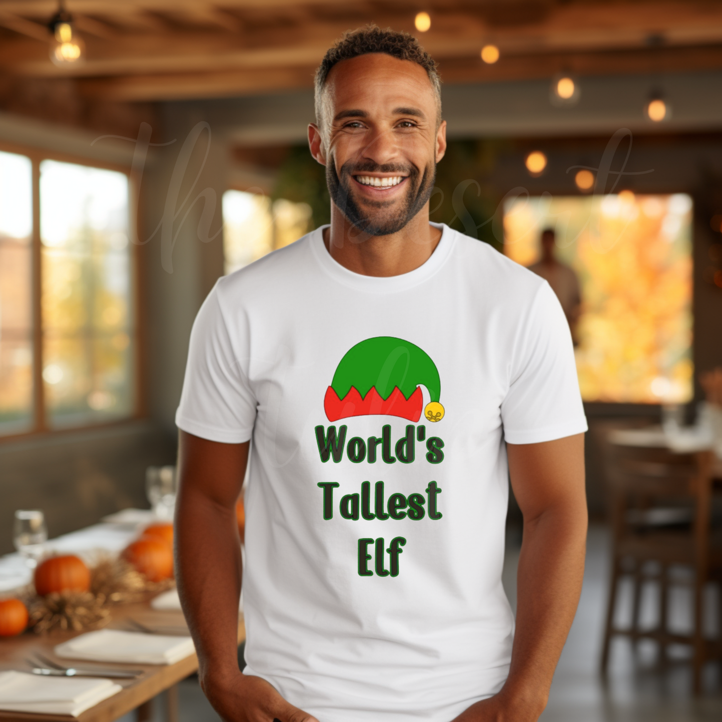 World's Tallest Elf T-Shirt – Funny Christmas Shirt for Holiday Parties, Pajamas, and Gifts
