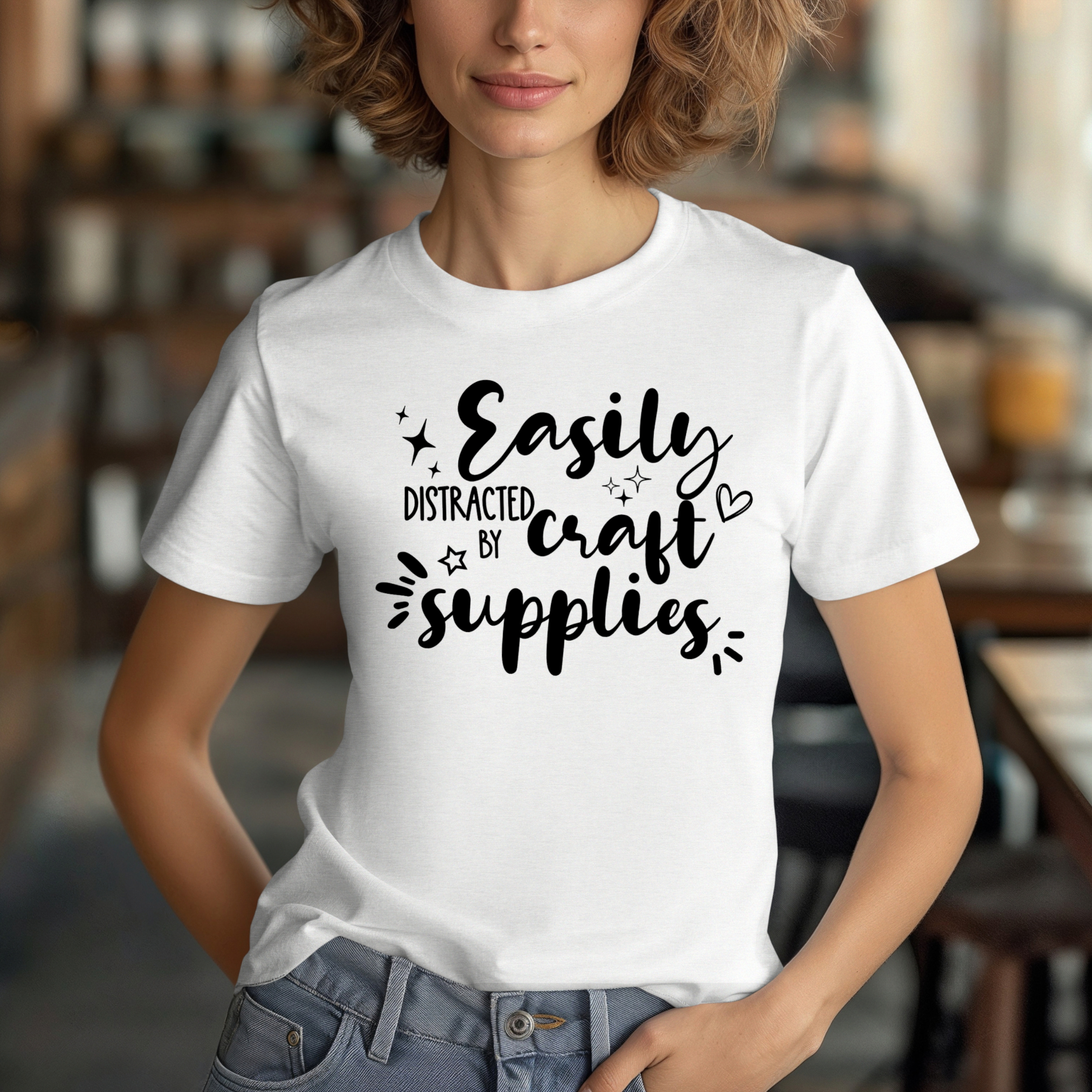 Easily Distracted by Craft Supplies T-Shirt