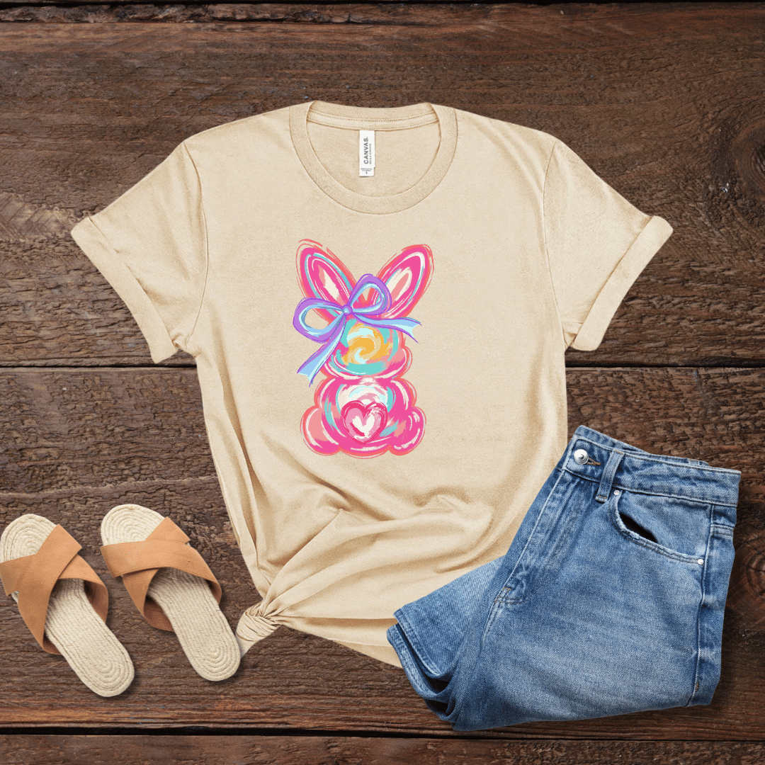 Colorful Painted Easter Bunny T-Shirt