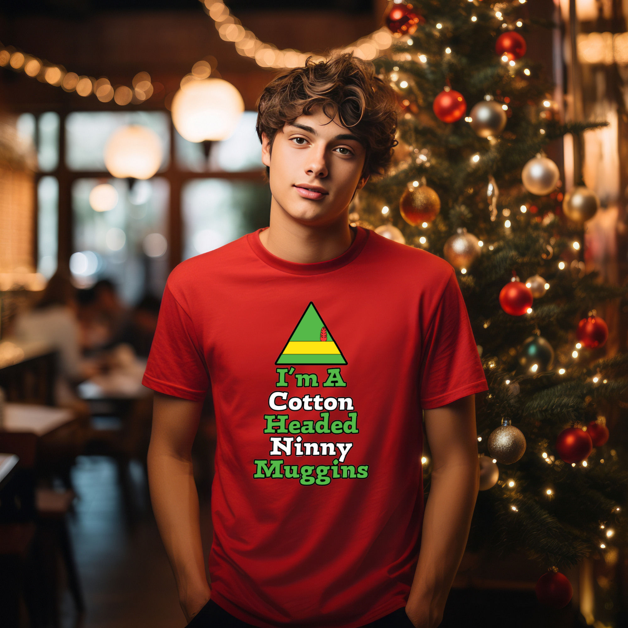 I'm a Cotton Headed Ninny Muggins T-Shirt, Funny Christmas Quote, Holiday Humor Tee, Gift for Christmas Enthusiasts