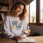 Happy New Year Gold Stars and Fireworks Sweatshirt