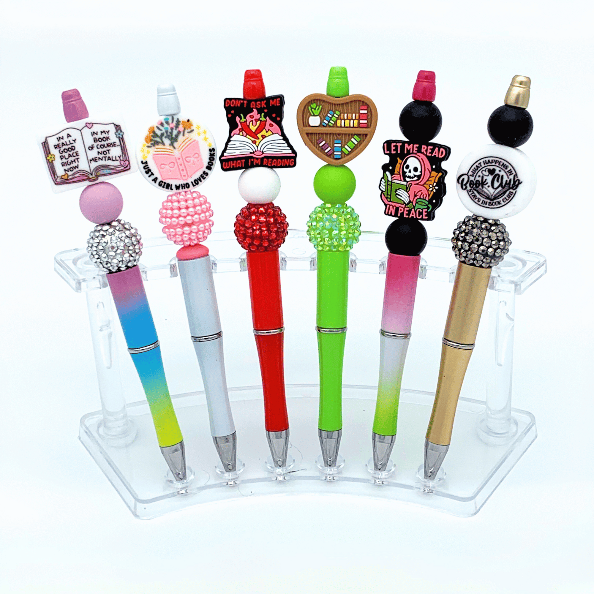 Bookish Beadable Pen with Silicone Beads