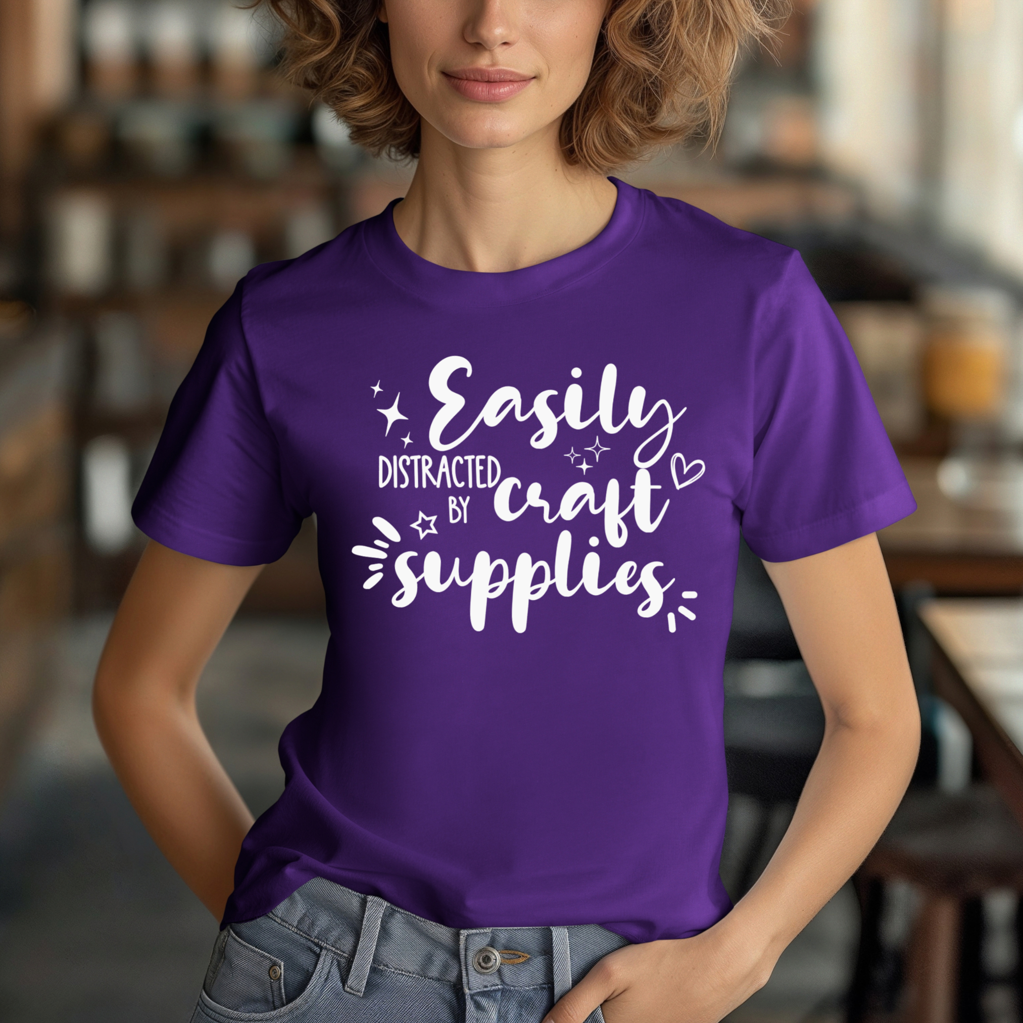 Easily Distracted by Craft Supplies T-Shirt
