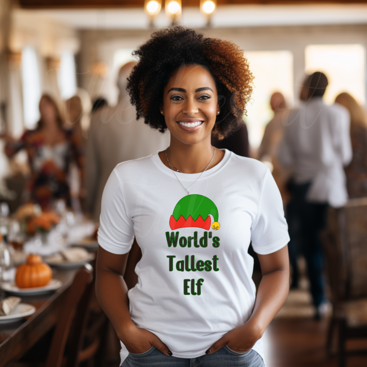 World's Tallest Elf T-Shirt – Funny Christmas Shirt for Holiday Parties, Pajamas, and Gifts