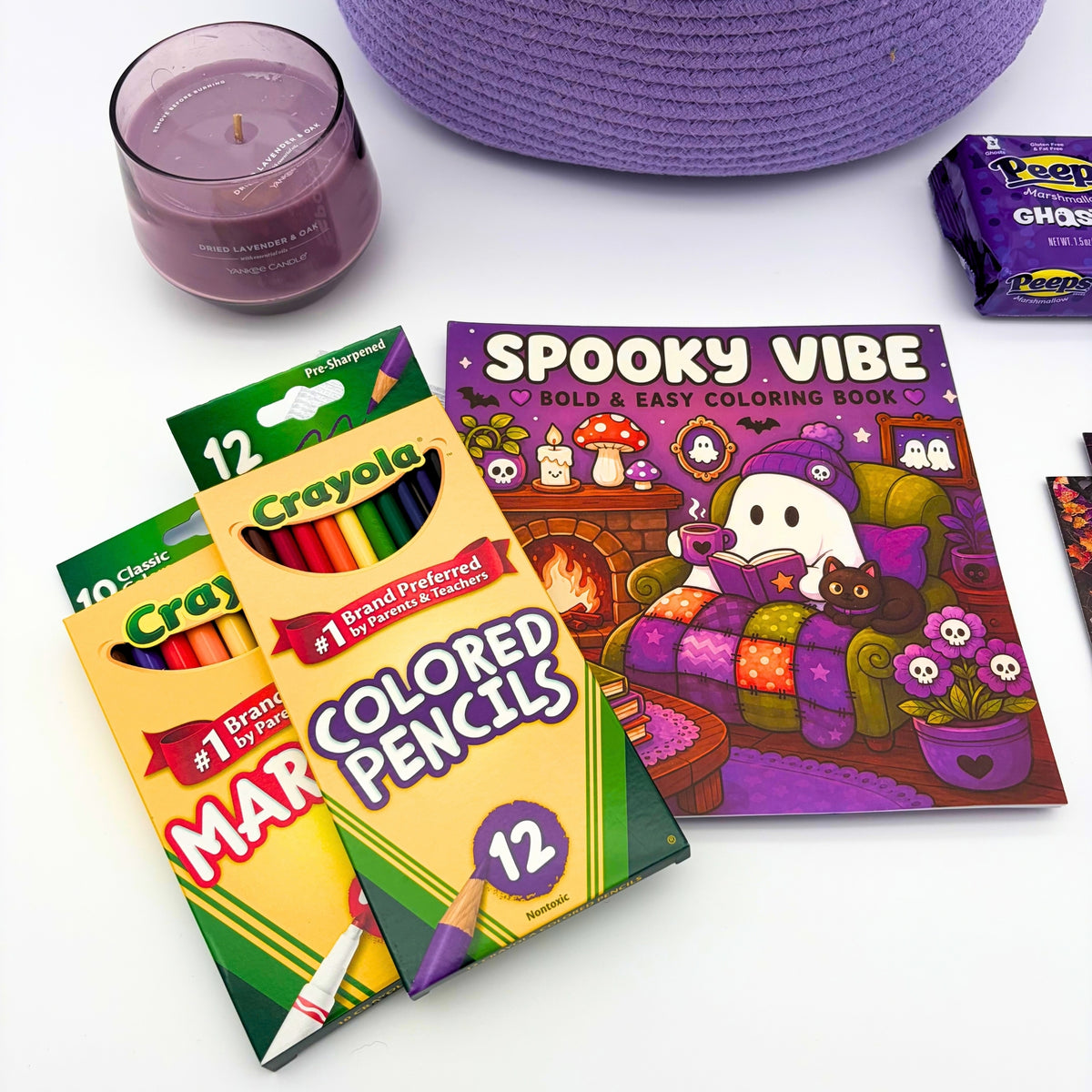 Purple Ghost Coloring Book Gift Set