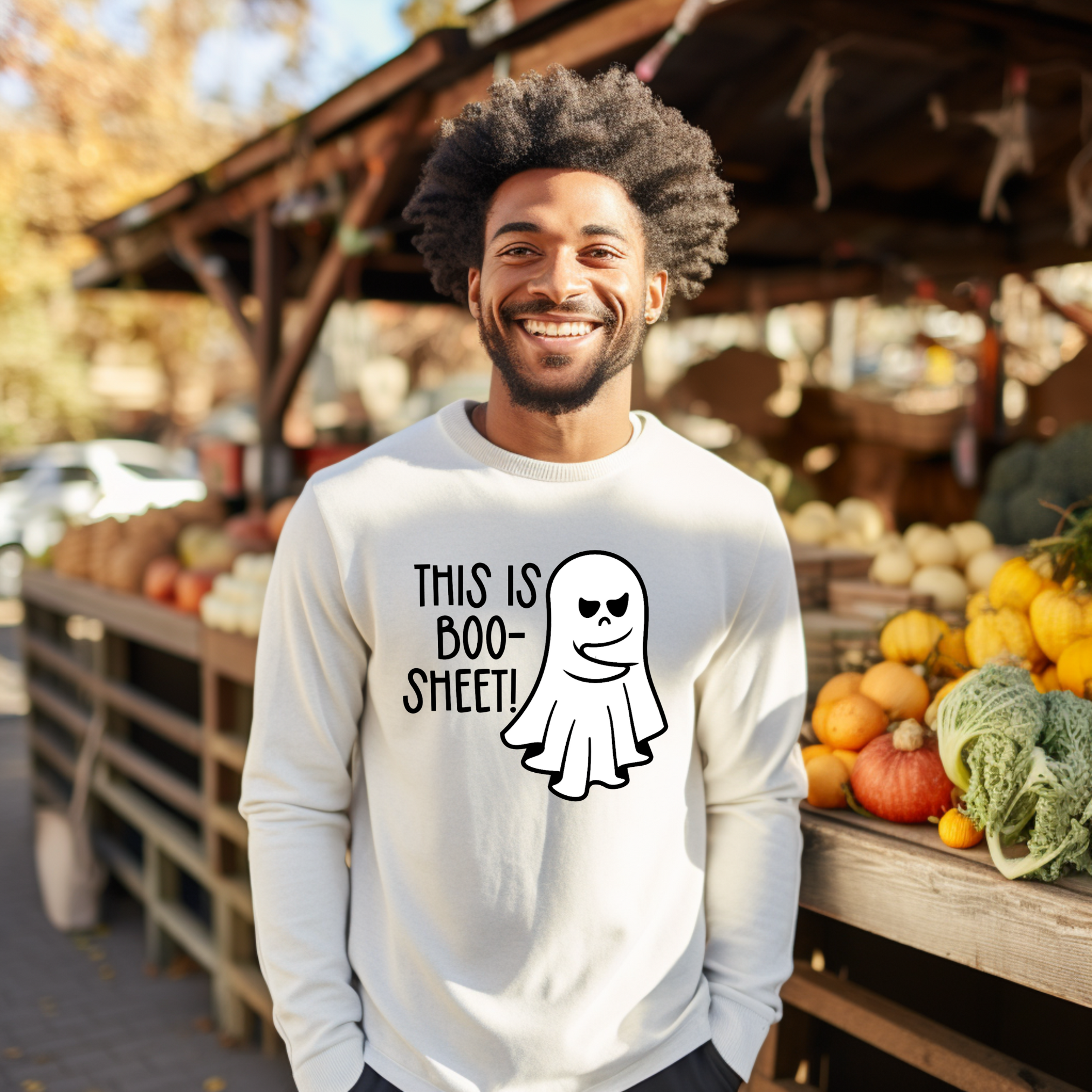This Is Boo-Sheet! Ghostly Pun Halloween Sweatshirt
