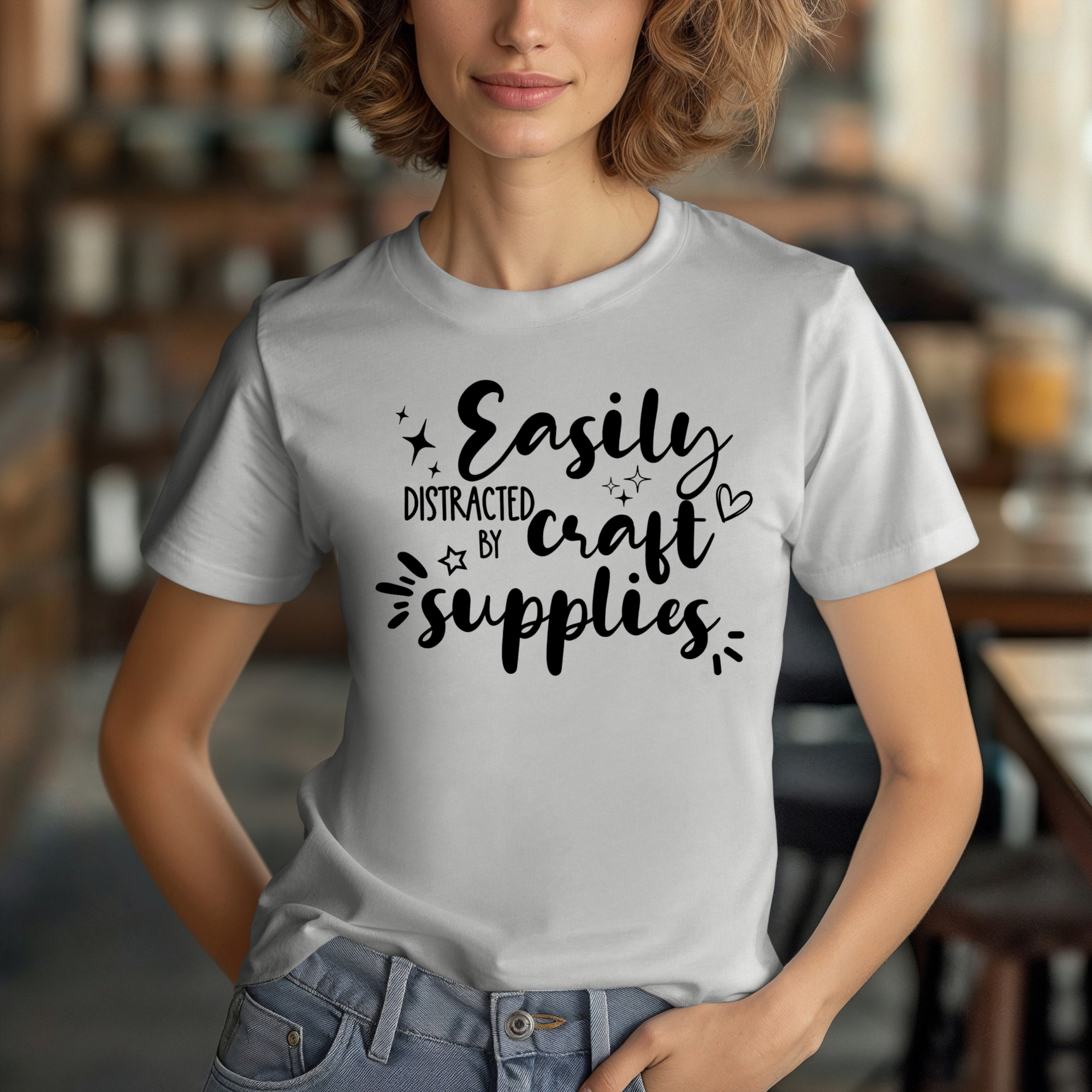 Easily Distracted by Craft Supplies T-Shirt