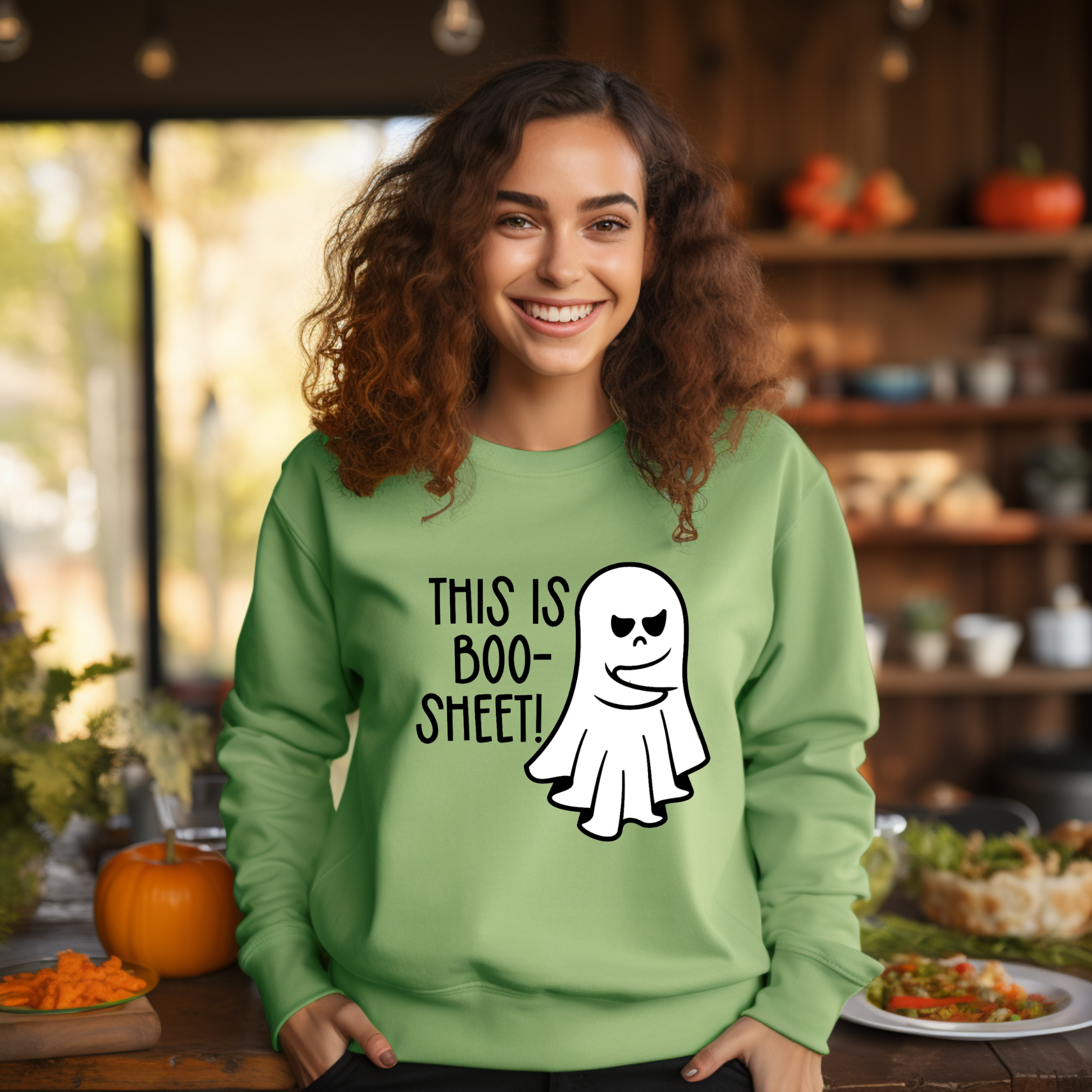 This Is Boo-Sheet! Ghostly Pun Halloween Sweatshirt