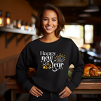 Happy New Year Gold Stars and Fireworks Sweatshirt