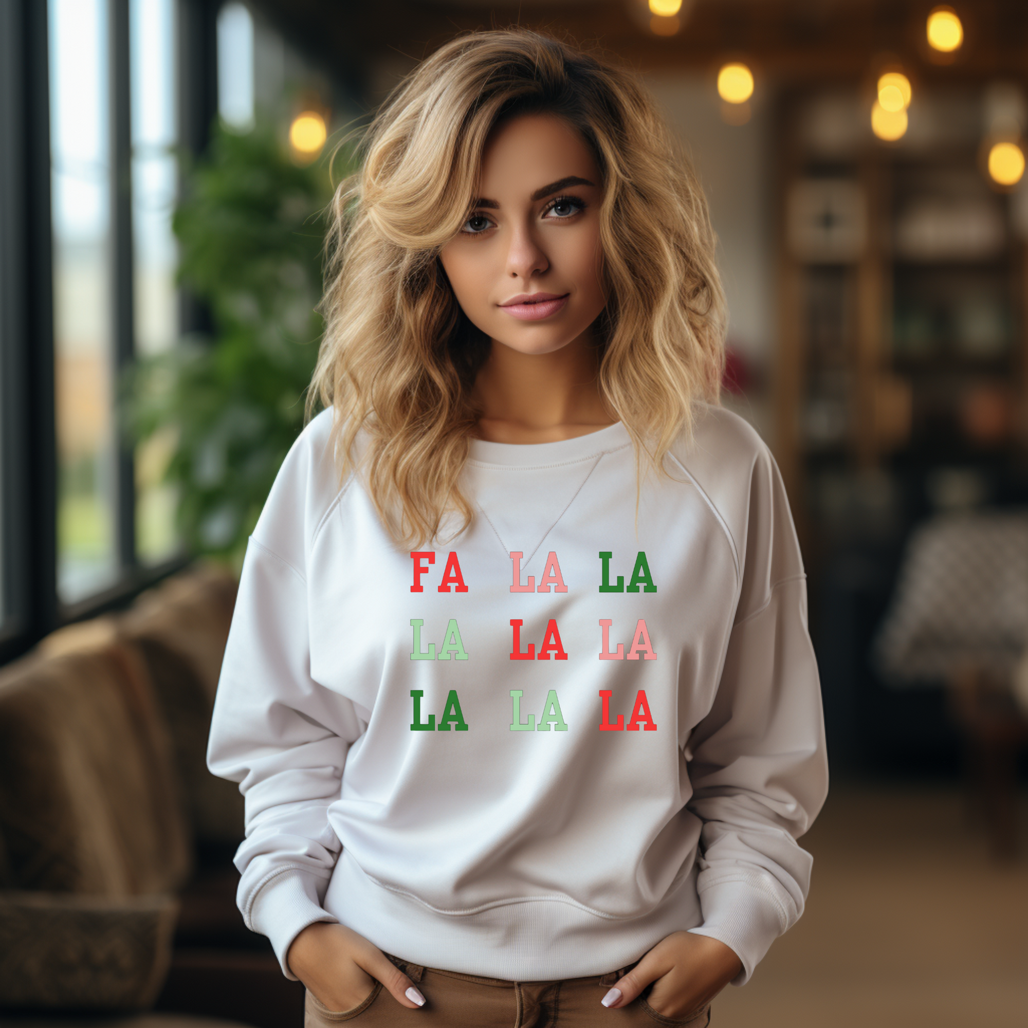 Fa La La La La Festive Christmas Shirt, Festive, Holiday, Christmas Party, Cheer, Gift