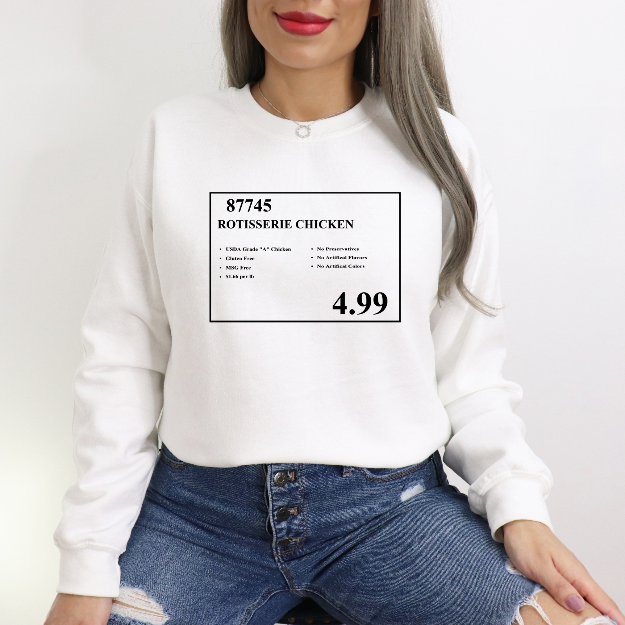Costco Rotisserie Chicken Meme Sweatshirt