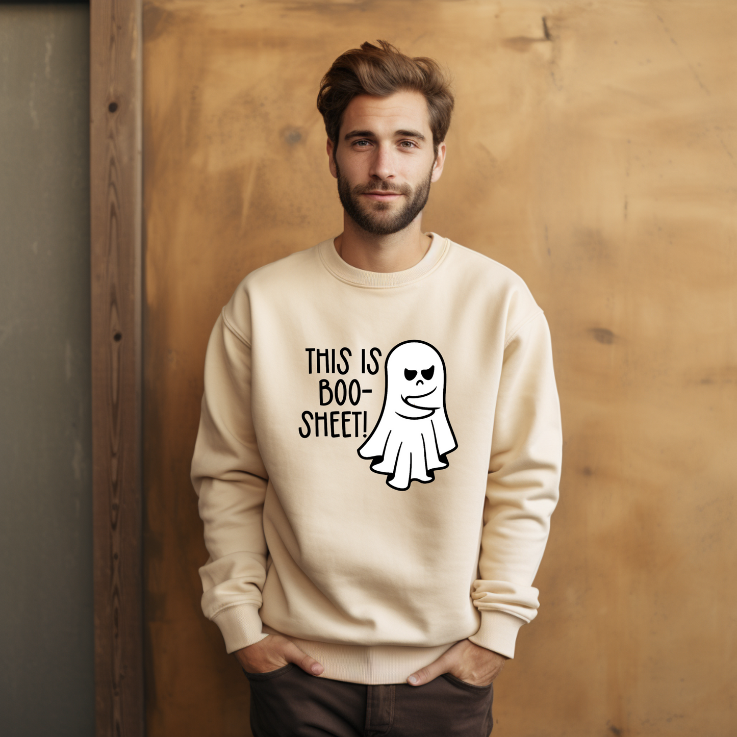 This Is Boo-Sheet! Ghostly Pun Halloween Sweatshirt | Spooktacular | Women | Men | Gender-neutral | Cute | Funny |