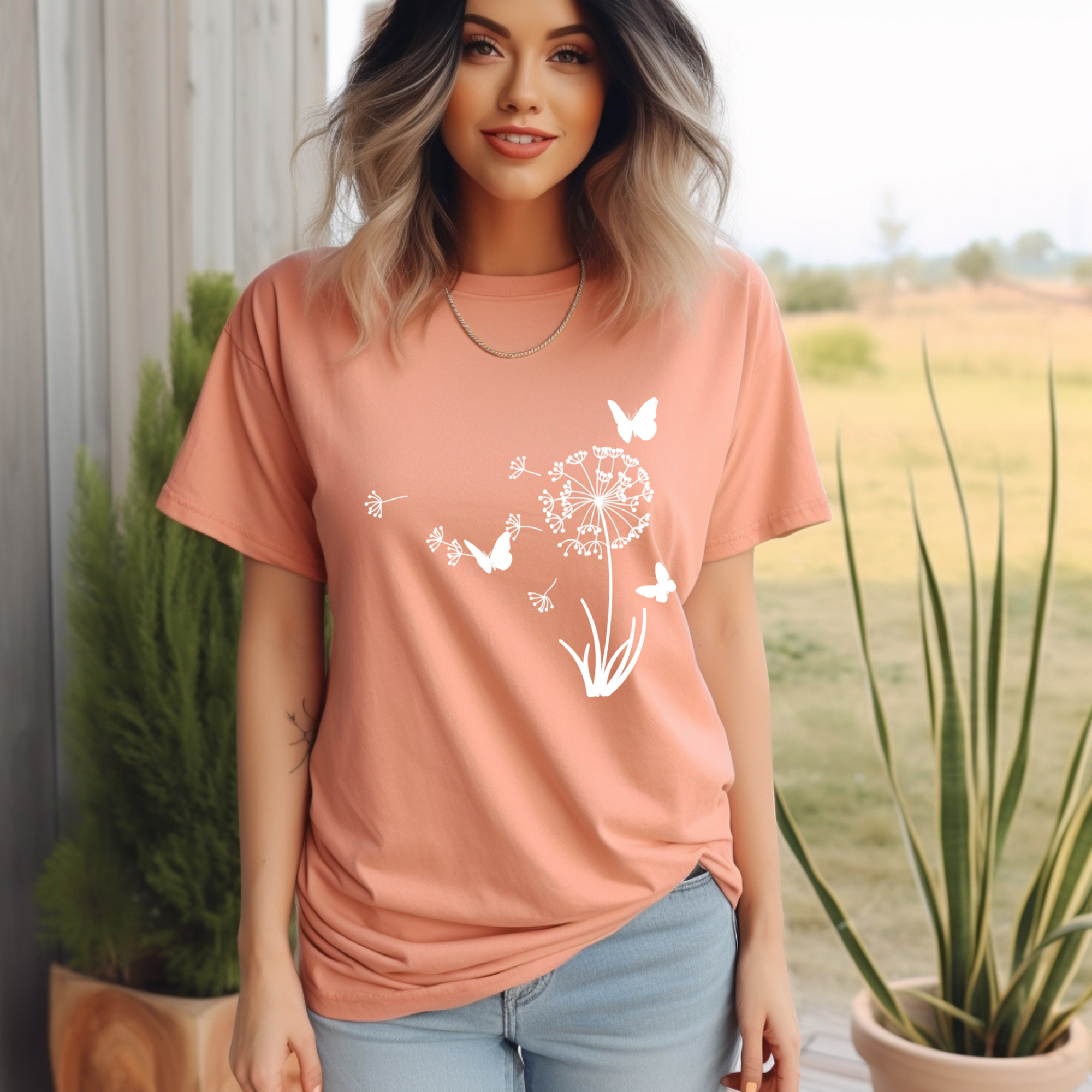 Dandelion Butterfly T-Shirt