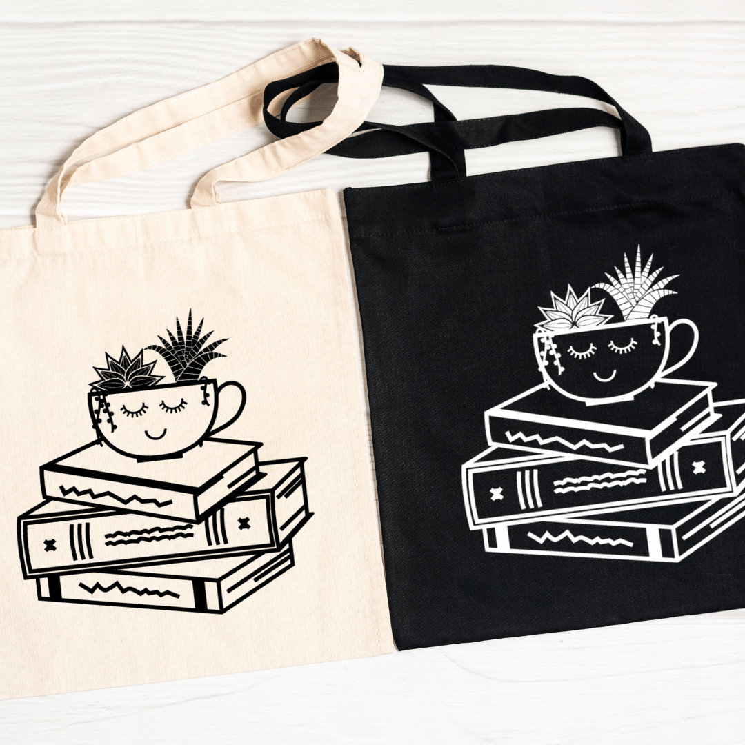 Succulents and Books Tote Bag